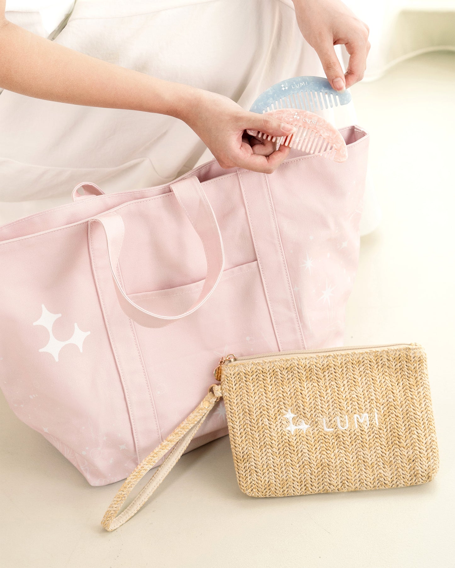 LUMI Sunlit Woven Pouch