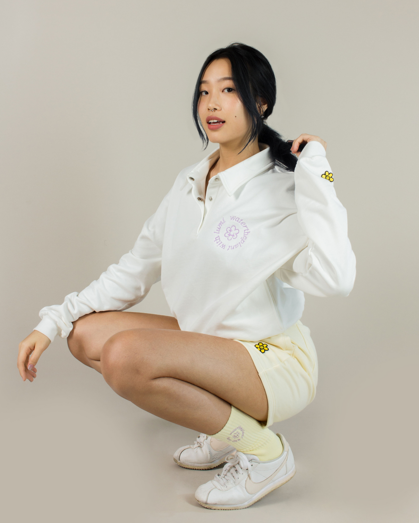 LUMI X WTP Gleam Garden Polo Sweater