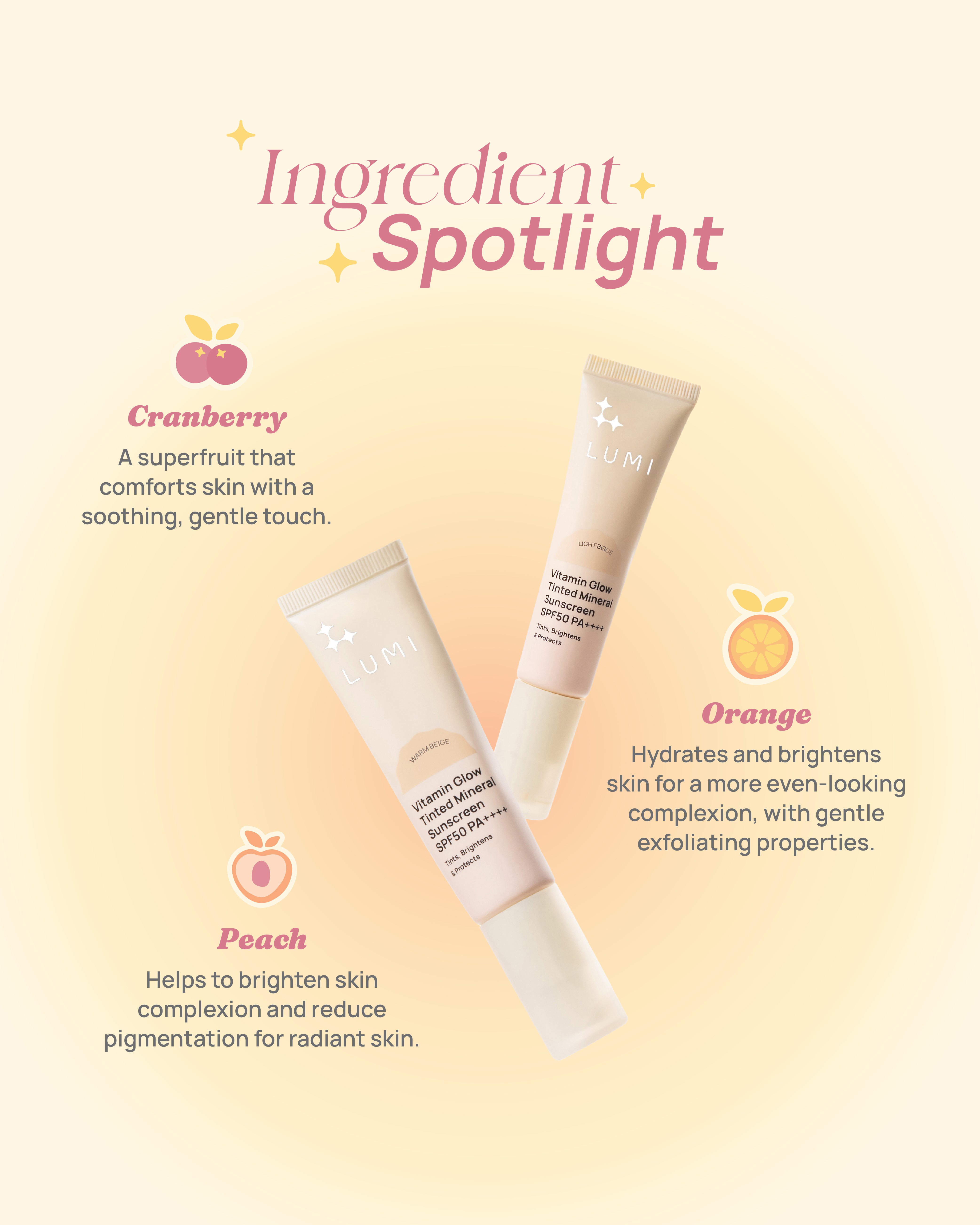 Vitamin Glow Tinted Mineral Sunscreen SPF50 PA++++