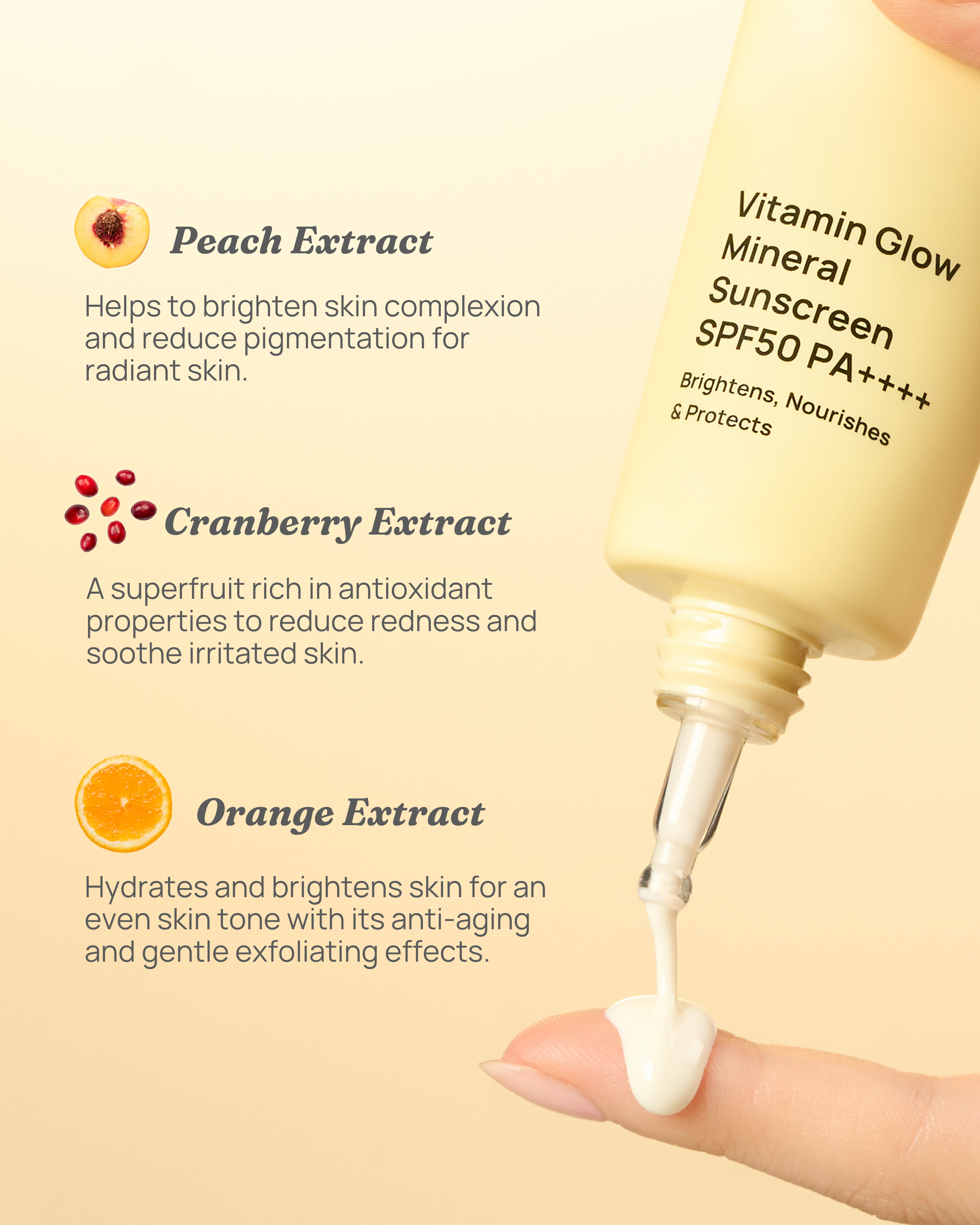 Vitamin Glow Mineral Sunscreen SPF50 PA++++