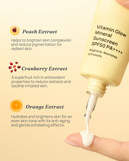 Vitamin Glow Mineral Sunscreen SPF50 PA++++