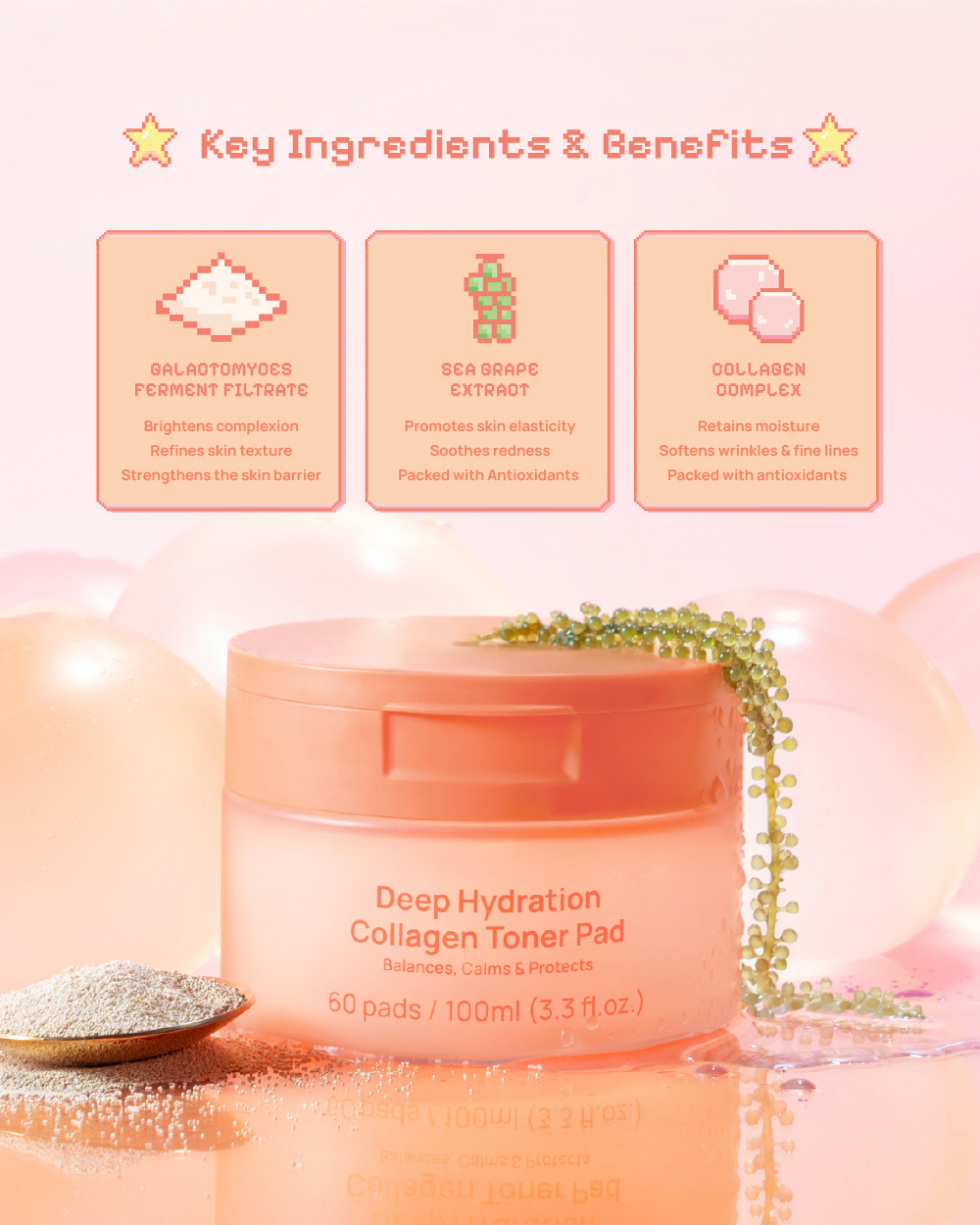 Deep Hydration Collagen Toner Pad